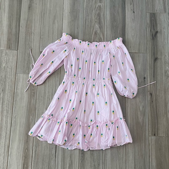 EUC kate spade broom street pineapple off the shoulder dress - Picture 5 of 9